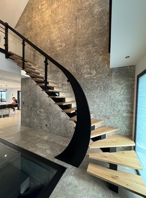 Escalier limon central