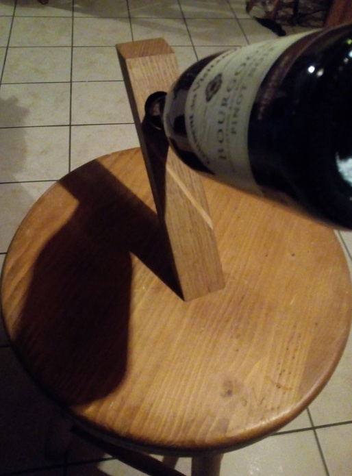 Porte bouteille en chêne et en douglas