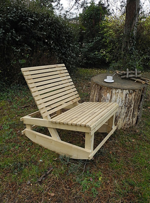 Fauteuil à bascule d'extérieur