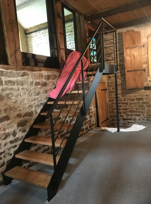 Escalier bois métal