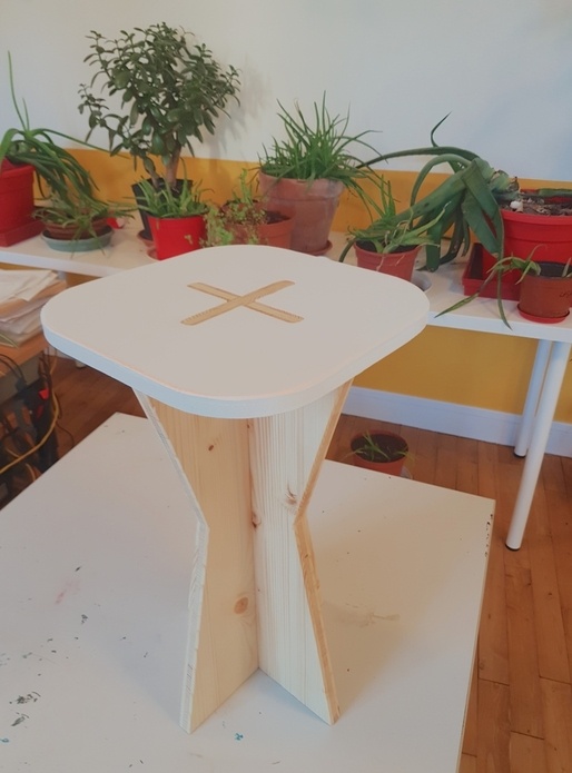 Guéridon/tabouret démontable