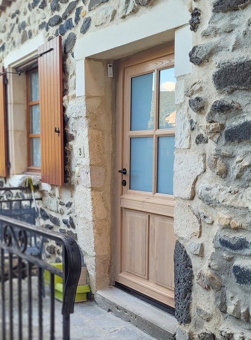 Porte d'entrée châtaignier