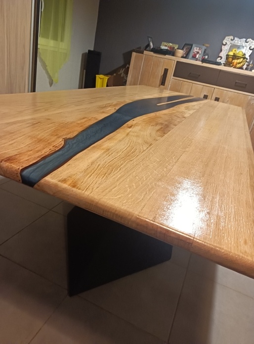 Table chêne epoxy
