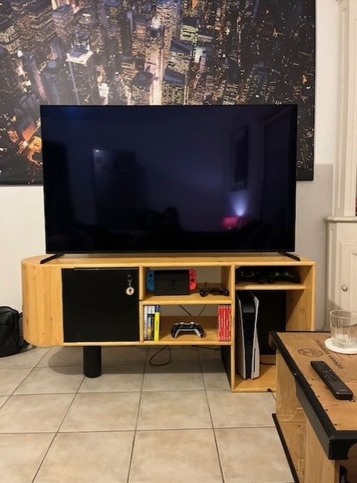 Meuble TV cintré spécial PS5 & SWICH