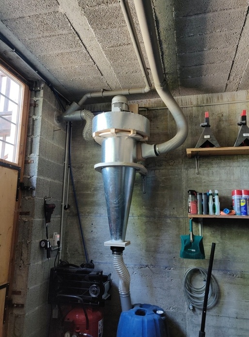 Aspiration d'atelier cyclonique