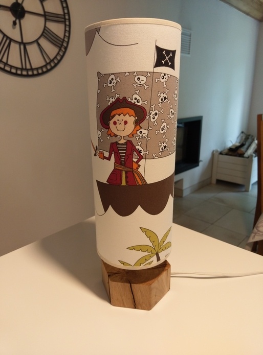 Pied de lampe rustique