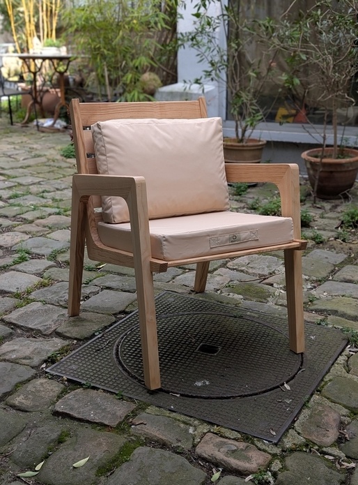 Fauteuil Mid-Century en frêne