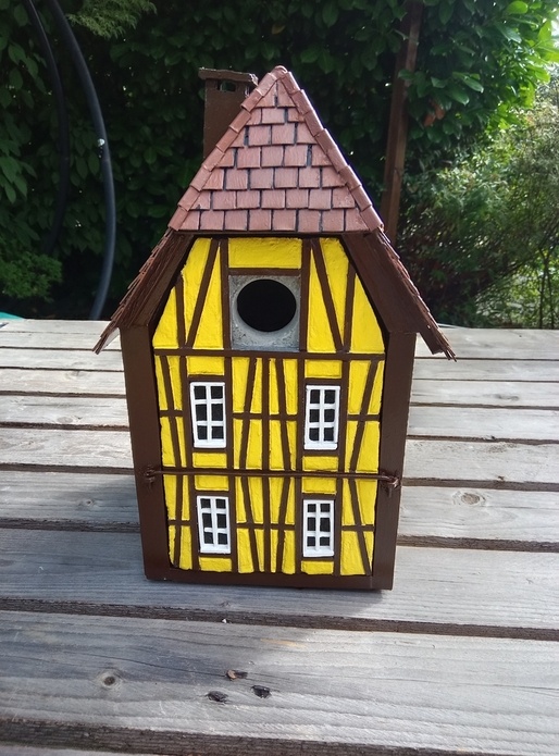 Nichoir à mésanges Ciment et bois