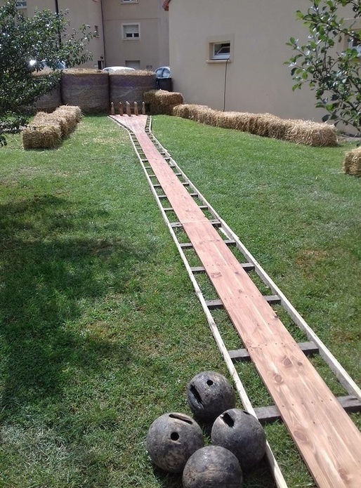 Restauration jeu de quille de kermesse