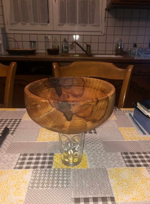 Tournage en pommier, puis en châtaigner