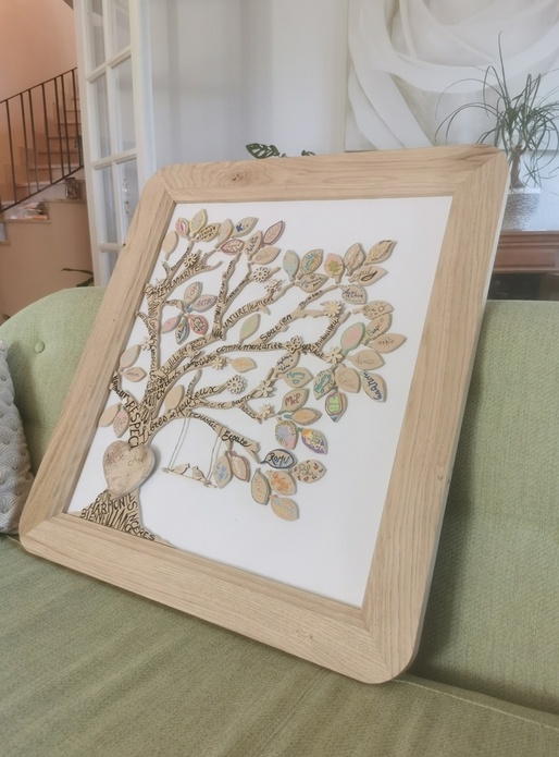 Cadre mural en chêne