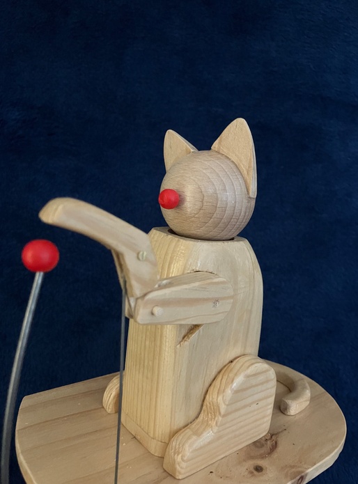 Chat jouant à la balle