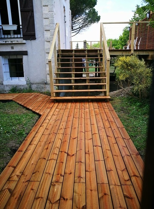 Terrasse bois sur pilotis en pin CL4