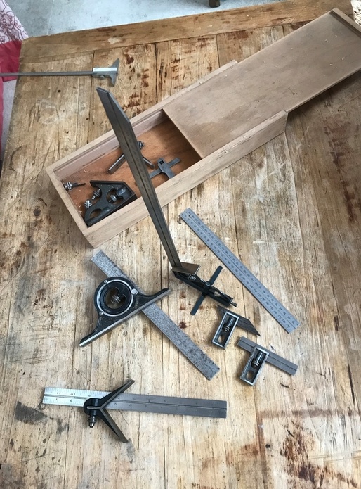 STARRETT : Set d’équerres à combinaisons vintages