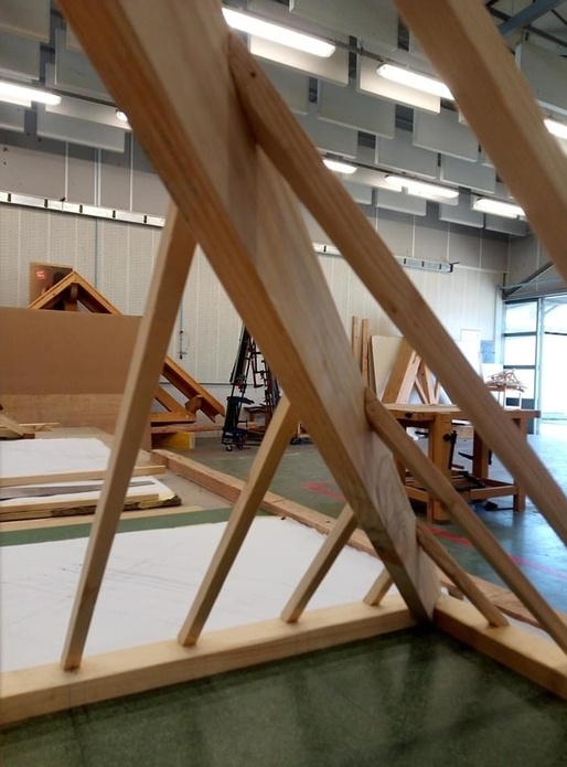 Maquette arêtier dévoyé (sujet bac)