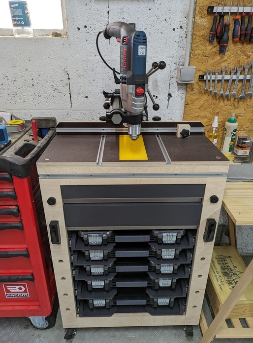 Support perceuse colonne (et mini établi)