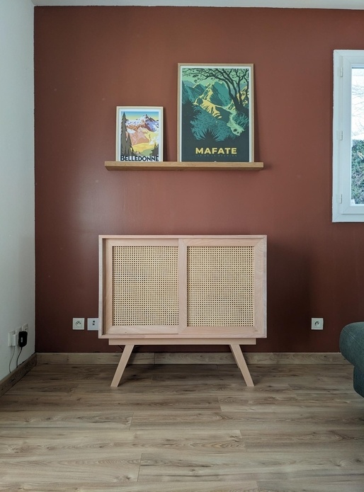 Petit meuble cannage hetre