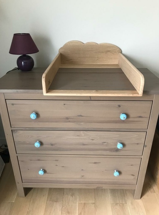 Table à langer - adaptée commode ikea