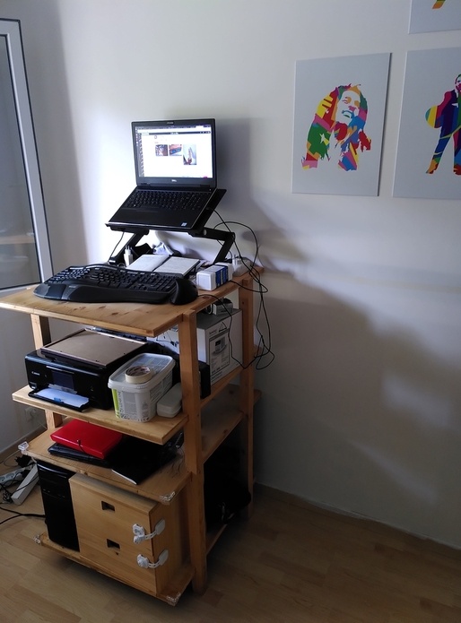 Bureau debout en récup