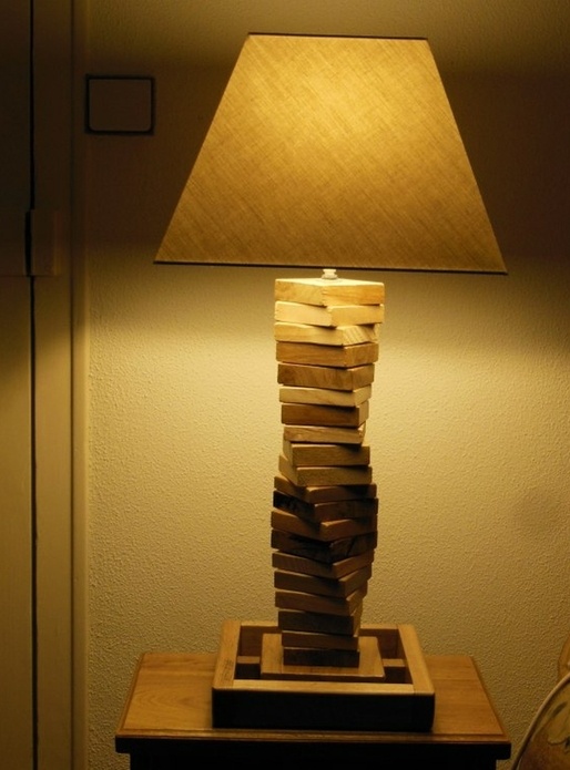 Lampe multi essences bois