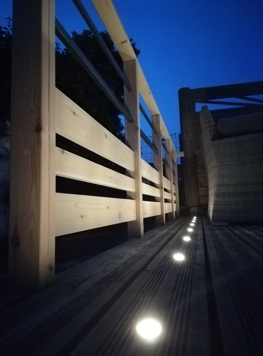 Garde corps terrasse en mélèze