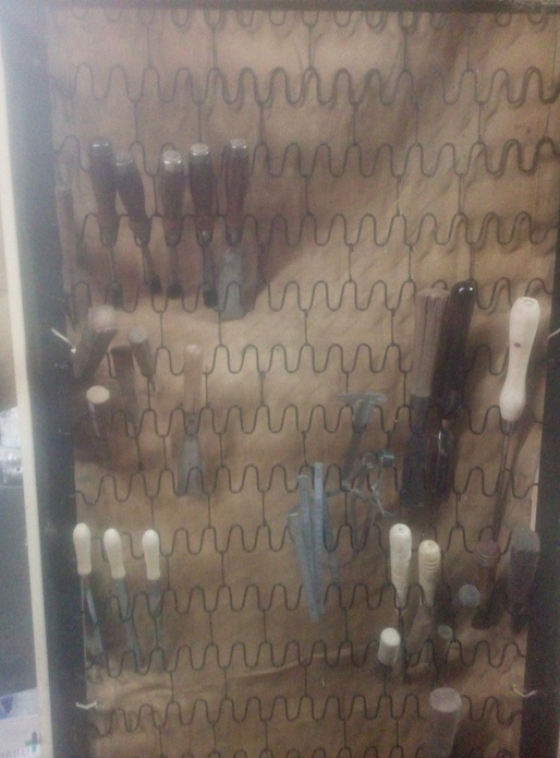 Rangement gouge... vieux sommier