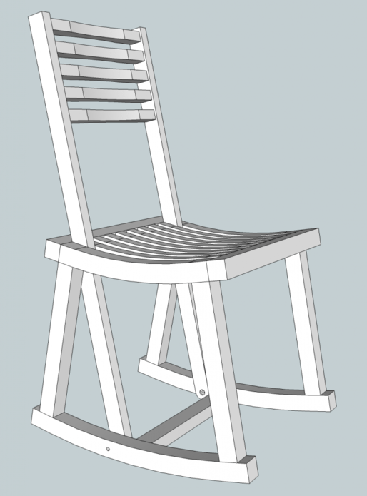 Chaise à bascule réversible