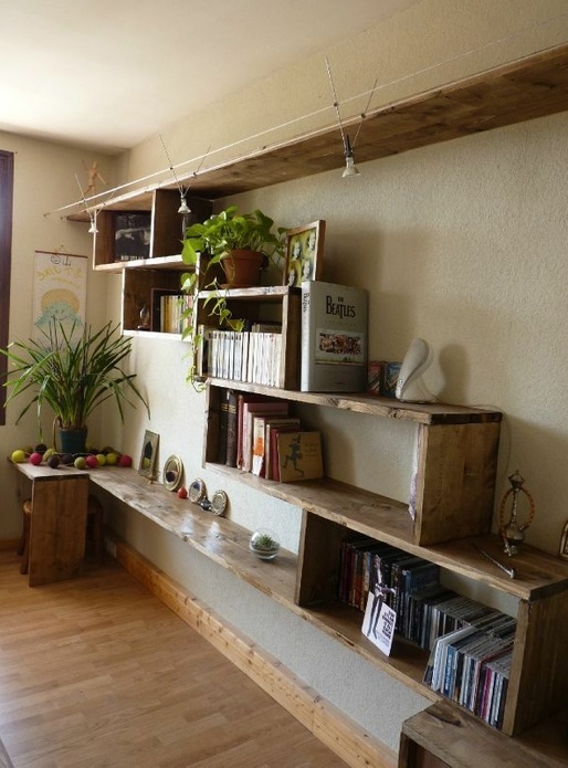 Bibliothèque en cascade...