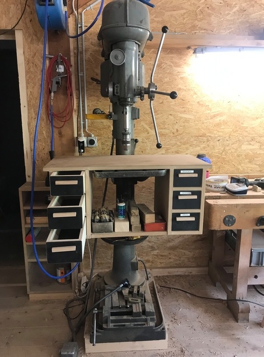 Meuble perceuse à colonne