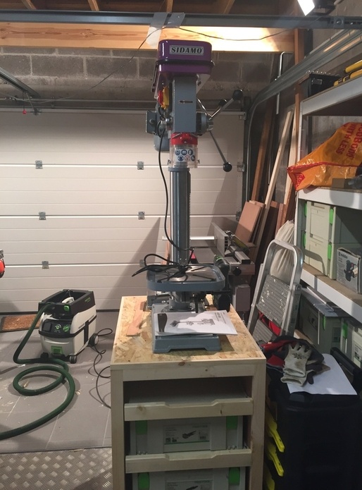 Etabli pour perceuse à colonne