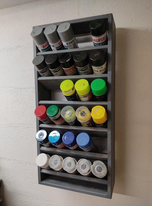 Rangement bombes de peinture