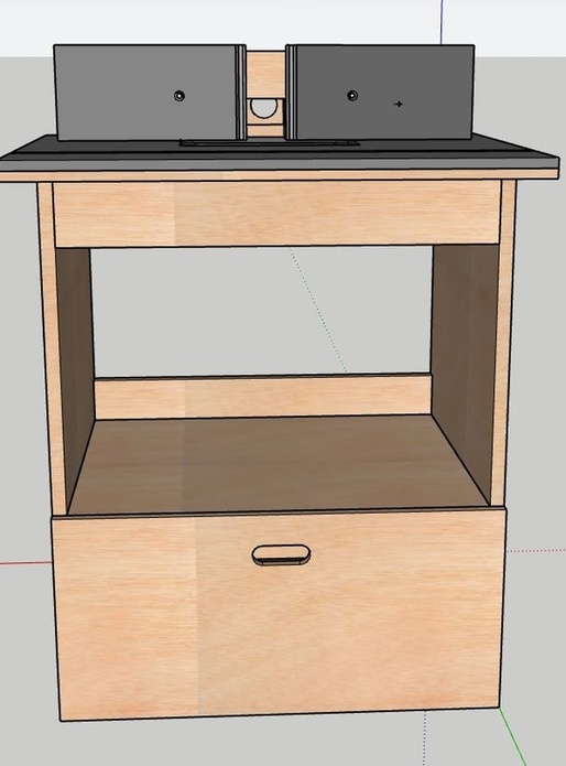 Meuble defonceuse sous table
