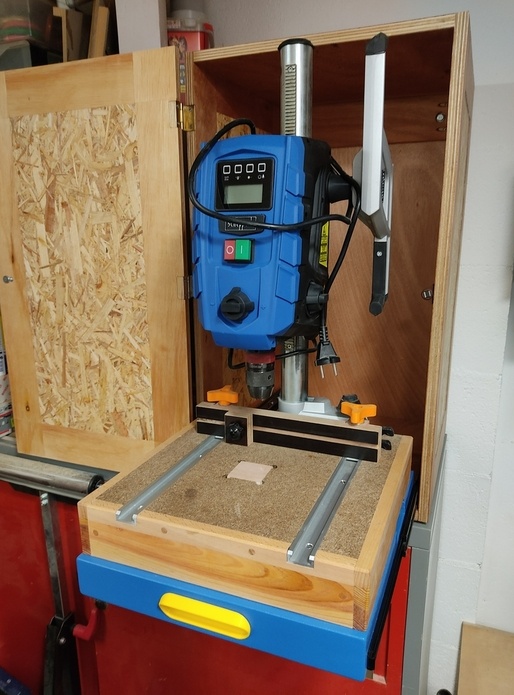 Rangement pour perceuse à colonne nomade