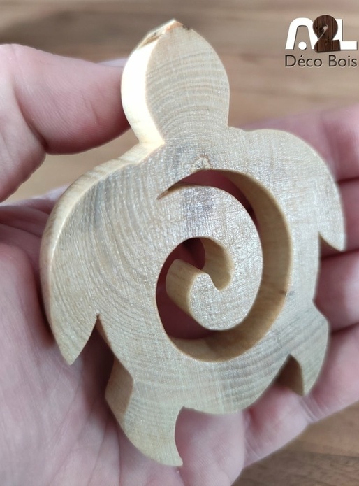 Tortue Déco en bois, fait main en chantournage