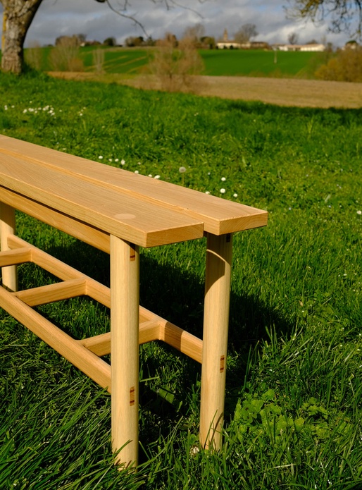 Banc en châtaignier