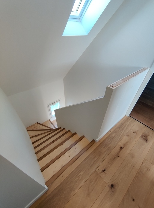 Escalier 2/4 tournant avec palier et Balencement