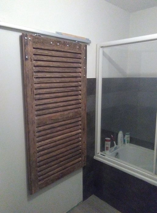 Porte coulissante salle de bain