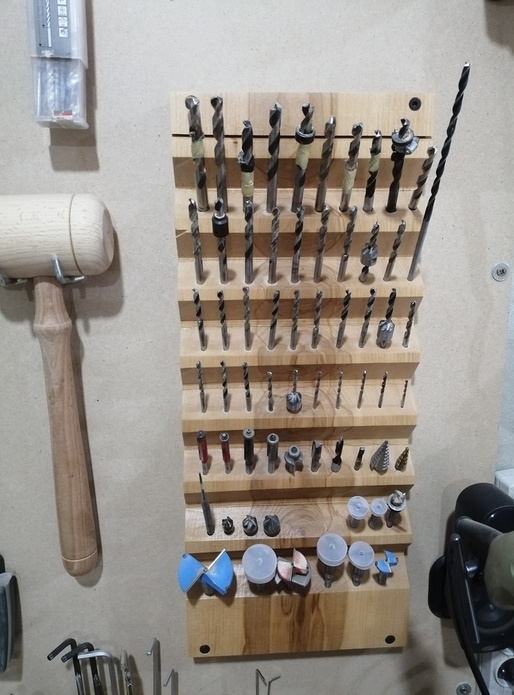 Support en hêtre pour mèche à bois