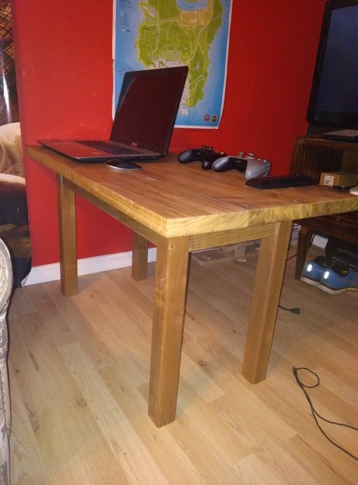 Table basse plateau en chêne