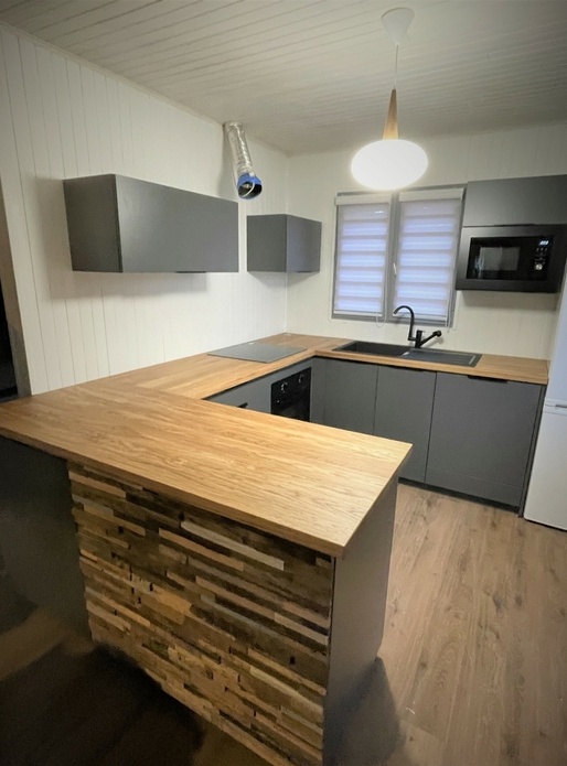 Plan de travail en chêne massif