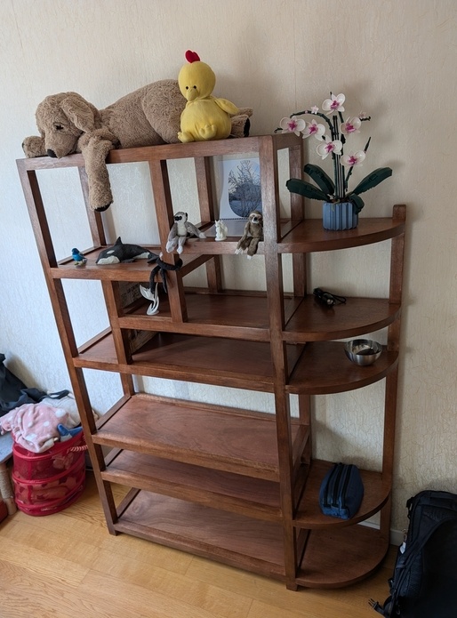 Bibliothèque asymétrique pour ma fille - 1er meuble