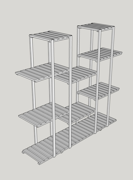 Etagères sur roulettes