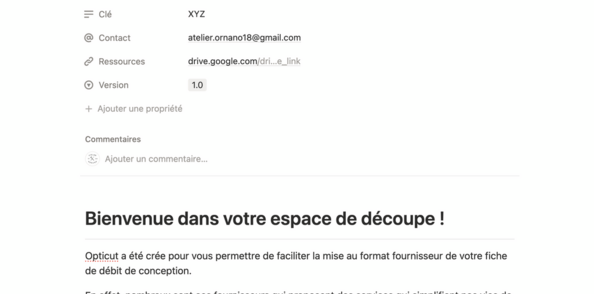 Opticut - un outil pour transformer vos fiches de débit