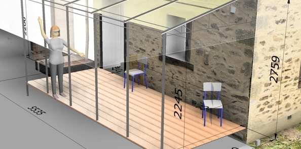 Maquette 3D project terrasse cours