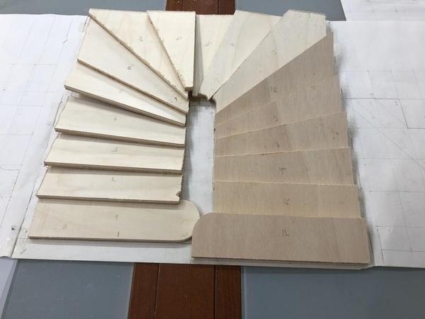 Débit des marches. Opération faite avec ma CNC.