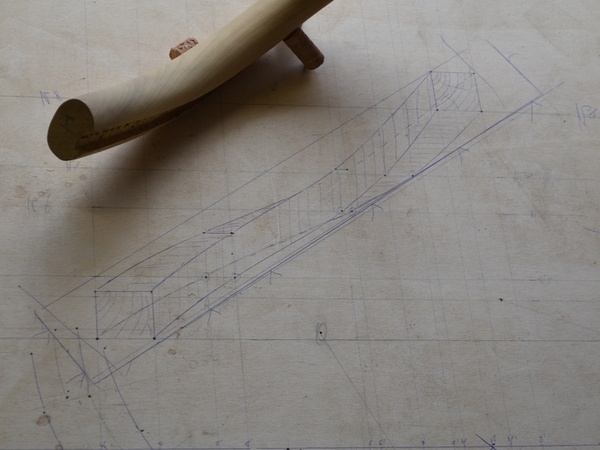 main courante avec son epure