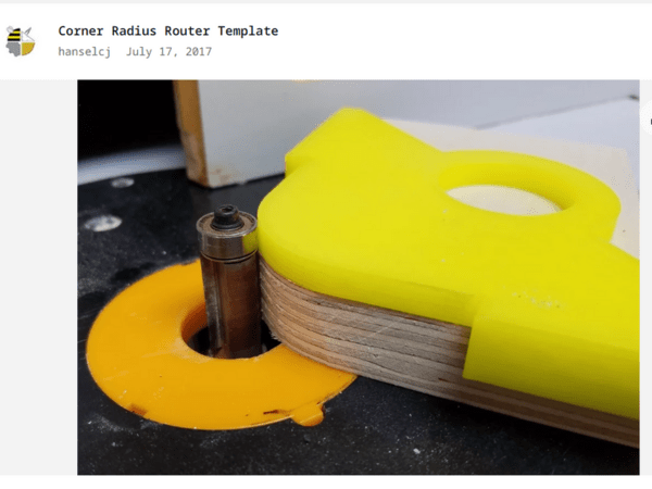 Corner Radius Router Template