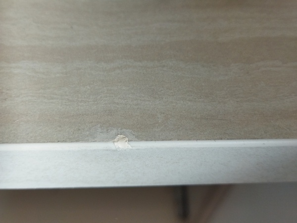 Photo pendant la réparation