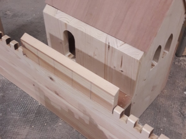 Les traits représentent l'emplacement des futures meurtrières