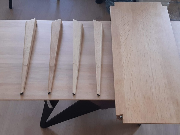 les 6 pièces démontées